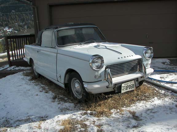 PED Herald 1200 convertible with grille usually seen on 'S' and 'Courier' models.  Click on the image to see a larger version.