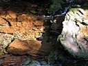 Fundy Provincial Park the clear water and the rusty rocks